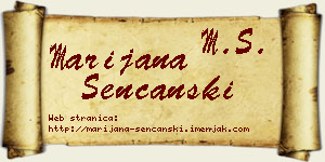 Marijana Senćanski vizit kartica